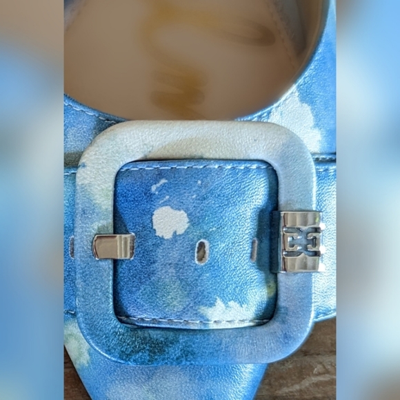 Sam Edelman Janessa Blue Floral Kitten Heels, Sz 6 - Picture 5 of 10